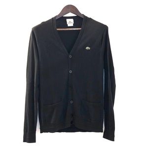 Black Lacoste Cashmere Cardigan